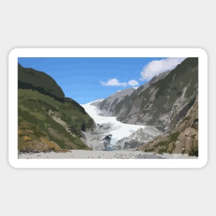 Fox Glacier Digital Painting Sticker